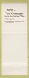 Matchbook Cover - Crossgates Inn Pittsburgh PA Wonderful Wanda's