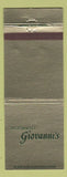 Matchbook Cover - Ristorante Giovanni's Beachwood OH