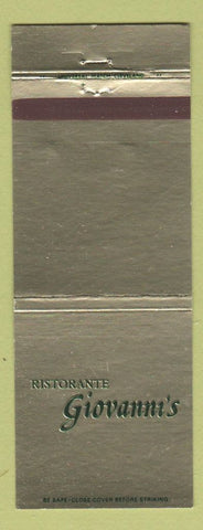 Matchbook Cover - Ristorante Giovanni's Beachwood OH