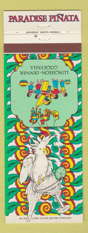 Matchbook Cover - Paradise Pinata Mexican Restaurant Paradise Valley AZ Phoenix