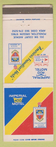Matchbook Cover - Imperial 400 Motel Pendleton OR