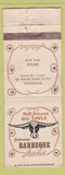 Matchbook Cover - Bill Johnson's BBQ Phoenix Mesa AZ WORN