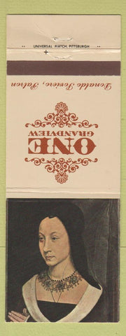 Matchbook Cover - One Grandview Donaldo Soviero Pittsburgh PA Italian