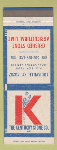 Matchbook Cover - Kentucky Stone Lime Louisville KY