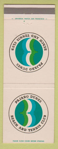 Matchbook Cover - Pajaro Dunes Beach Tennis Club Watsonville CA