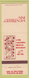Matchbook Cover - Monterrey Inn Allison Park PA