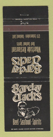 Matchbook Cover - Barclay Jack's Restaurant Oakland CA WEAR