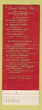 Matchbook Cover - Beverly Wilshire Hotel Beverly Hills CA