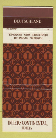 Matchbook Cover Inter Continental Hotels Hamburg Frankfurt Koln Hannover Germany