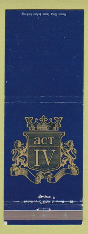 Matchbook Cover - Act IV Restaurant Detroit MI