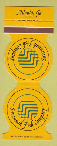 Matchbook Cover - Savannah Fish Company Atlanta GA