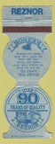 Matchbook Cover - Reznor Reliable Steel Supply San Diego Los Angeles CA
