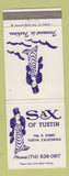 Matchbook Cover - Sax of Tustin CA Furs