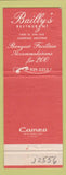 Matchbook Cover - Bailly's Restaurant Glendale AZ