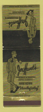 Matchbook Cover - Joe Hunt's Restaurants Scottsdale AZ