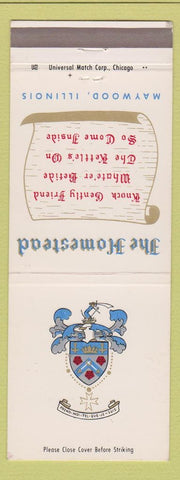 Matchbook Cover - The Homestead Maywood IL