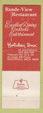 Matchbook Cover - Ronde View Restaurant Holiday Inn Southfield MI