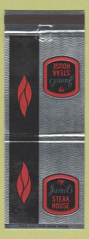 Matchbook Cover - Jamil's Steak House Dallas Houston TX Tulsa Oklahoma City OK
