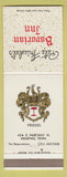 Matchbook Cover - Pete Friedel's Bavarian Inn Memphis TN