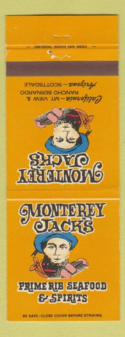 Matchbook Cover - Monterey Jack's Mountain View Rancho Bernardo CA Scottsdale AZ