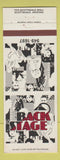 Matchbook Cover - Back Stage Scottsdale AZ Movie Stars