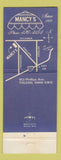 Matchbook Cover - Mancy's Restaurant Toledo OH