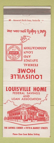 Matchbook Cover - Louisville Home Federal Savings and Loan KY