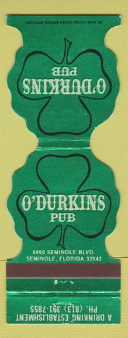Matchbook Cover - O'Durkins Pub Seminole FL