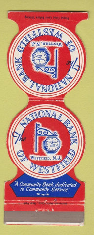 Matchbook Cover - National Bank of Westfield NJ WEAR Jewelite