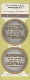 Matchbook Cover - National Bank and Trust Company York Harrisburg PA