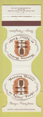 Matchbook Cover - Mansion House Valley Forge Berwyn PA