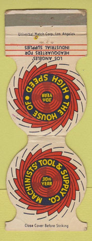 Matchbook Cover - Machinists' Tool & Supply Los Angeles CA WORN