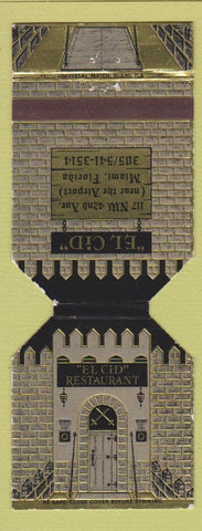 Matchbook Cover - El Cid Restaurant Miami FL