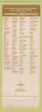 Matchbook Cover - Imperial 500 Motel Valdosta GA WEAR