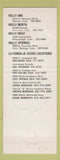 Matchbook Cover - Holly Inn Thornton Wheatridge Colorado Springs Vail Denver
