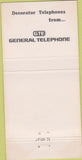 Matchbook Cover - GTE Telephones 30 Strike