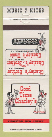 Matchbook Cover - Good Time Charley's Kingston NJ WEAR