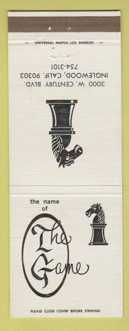 Matchbook Cover - Name of the Game Inglewood CA restaurant