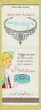 Matchbook Cover - Princess Phone girlie New England Telephone WEAR