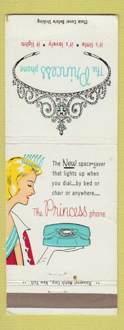 Matchbook Cover - Princess Phone girlie New England Telephone WEAR