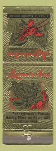 Matchbook Cover - Lakeside Inn Limerick PA lobster restaurant