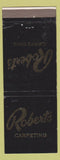 Matchbook Cover - Robert's Carpeting Springdale PA WEAR