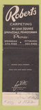 Matchbook Cover - Robert's Carpeting Springdale PA WEAR