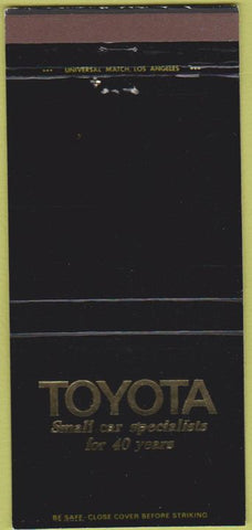 Matchbook Cover - Gale Toyota Enfield CT 30 Strike WEAR