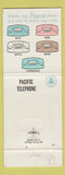 Matchbook Cover - Princess Phone girlie Pacific Telephone