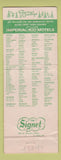 Matchbook Cover - Imperial 400 Motel Seattle WA Christmas WEAR