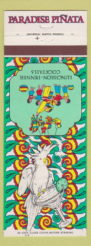 Matchbook Cover - Paradise Pinata Mexican  Phoenix AZ Paradise Valley