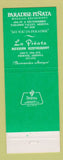 Matchbook Cover - Paradise Pinata Mexican  Phoenix AZ Paradise Valley