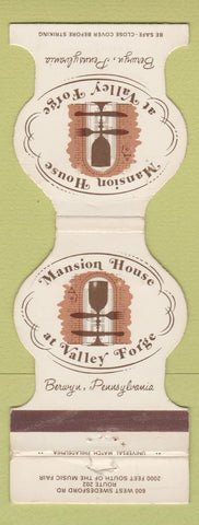 Matchbook Cover - Mansion House Berwyn PA WEAR