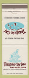 Matchbook Cover - Treasure Cay Inn Golf Club Abaco Island Bahamas WORN